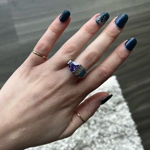 Opal & Amethyst Ring || Handmade